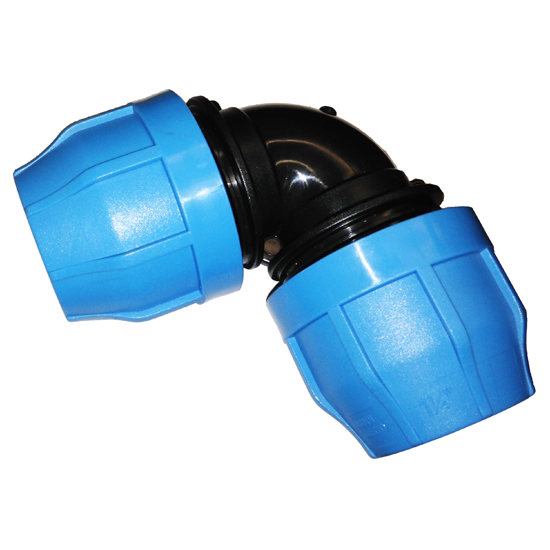 MDPE Compression Pipe Elbow 90 mm 