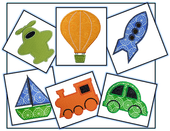 Silhouette Transportation Boy Toy Applique Embroidery Machine Design Set