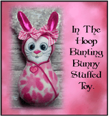In The Hoop Bunting Bunny Embroidery Machine Stuffed Design