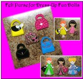 In The Hoop Dress Up Fun Doll Purse Set Embroidery Machine Design
