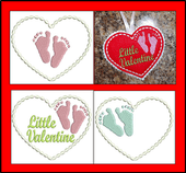In The Hoop Tiny Valentine Ornament Embroidery Machine Design