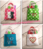 In the hoop Valentine Treat Bags 2016 Embroidery Machine Design Set