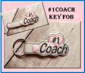In the hoop Key Fob #1 Coach Embroidery Machine Design