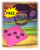 NFA Love My Pet Coaster Embroidery Machine Design Freebie