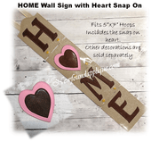 In The Hoop HOME Sign With Heart Decoration Embroidery Machine Design