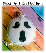 In The Hoop Stuffed Ghost Head Embroidery Machine Design