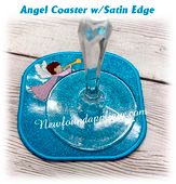 In The Hoop Angel Coaster w Satin Edge Embroidery Machine Design