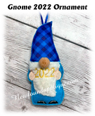 In The Hoop Gnome 2022 Stuffed Ornament Embroidery Machine Design