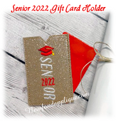 In The Hoop Senior 2022 Gift Card Holder Embroidery Machine Design