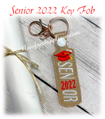 In The Hoop Senior  2022 Key Fob Embroidery Machine Design