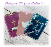 In The Hoop Religious Gift Card Holder Embroidery Machine Design Set