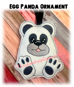 In The Hoop Egg Panda Ornament Embroidery  Machine Design