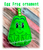 In The Hoop Egg Frog Ornamen Embroidery Machine Design