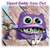 In The Hoop Zipped Buddy Case Owl Embroidery Machine Design