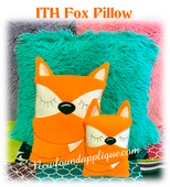 In The Hoop Fox Pillow Embroidery Machine Design