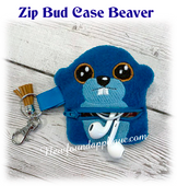 In The Hoop Zipped Buddy Beaver Case Embroidery Machine Design
