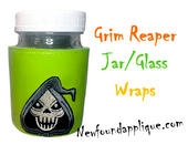 In The Hoop Grim Reaper Jar Wrap Embroidery Machine Design