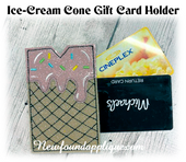 In The Hoop Ice Cream Gift Card Holder Embroidery Machine Design