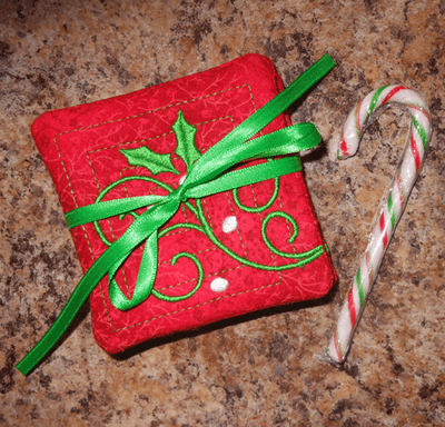 In the hoop coaster christmas swirly embroidery machine design set for In the hoop coaster christmas swirly embroidery machine design set for