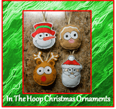 In The Hoop Christmas Tree Ornament Embroidery Machine Design Set