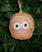 In The Hoop Gingerbread Christmas Ornament Embroidery Machine Design