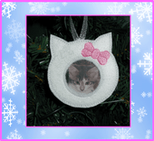 In The Hoop Cute Kitty Girl Picture Ornament Embroidery Machine Design