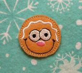 In The Hoop Christmas Felt Gingerbread Embroidery Machine Design