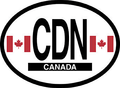 Canada Reflective Oval Decal 