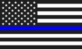 Thin Blue Line U.S. Flag Decal 