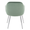 Buena Contemporary Dining Chair in Chrome Metal and Green Velvet- Set of 2 — back view