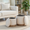 Marla Contemporary Nesting Ottoman Set in Natural Wood and Cream Fabric — lifestyle photo 4
