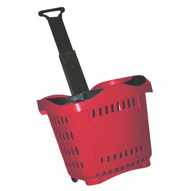 CANASTILLA RODANTE CON ASA DE PLASTICO PARA SUPERMERCADOS