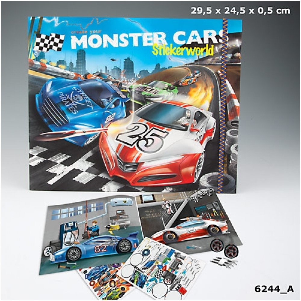 Monster Cars Stickerworld The Village Square Com