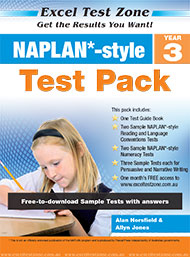 Excel Test Zone Naplan*-style Test Pack Year 3