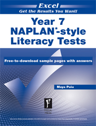 Excel NAPLAN*-style Literacy Tests Year 7