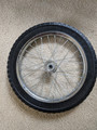 Wheel Barrow Racer Front 16" Chrome Spoke Wheel,  1/2" bearings