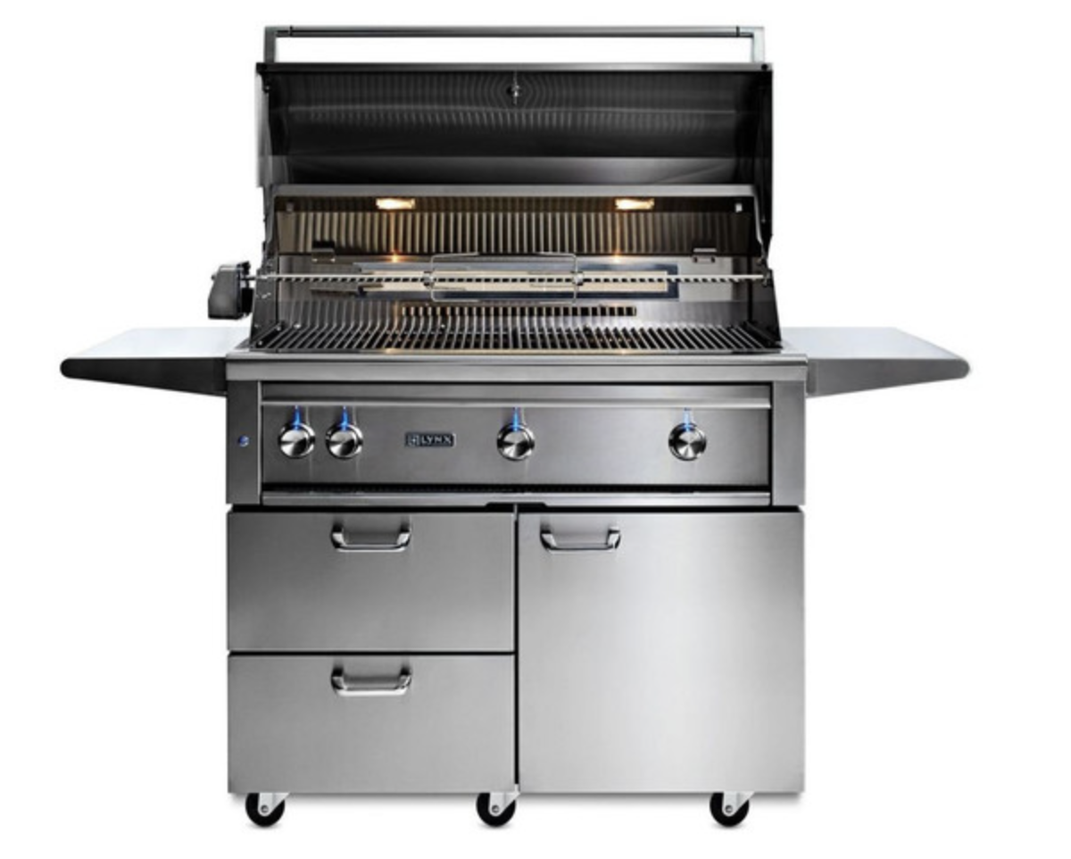 Lynx gas grill on cart