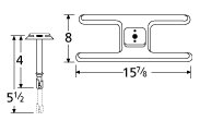 Single H burner and venturi tubes dimensions