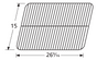 Porcelain Cooking Grid Charbroil 463821909 with Dimensions