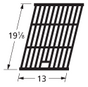 Cooking grate with dimensions