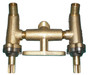 Brass twin valve assembly