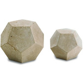 Real Fyre Decorative Geo Shapes Ivory Dome Set Of 4 - GEO-HI-4