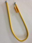 四英尺1/2  - 黄色涂层不锈钢弯曲软管