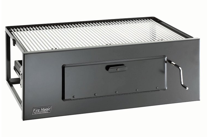 Fire Magic Lift-A-Fire 30" Charcoal Built-in Grill w SS Cooking Grates