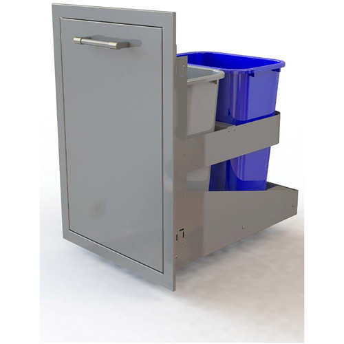 Alfresco Dual Stainless Steel Trash Receptacle Center