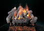 18" | Bonfire Log Set | Custom Embers Pan Burner | Double Face | Match Light