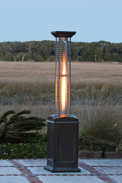 60804 Fire Sense Mocha Finish Square Flame Heater