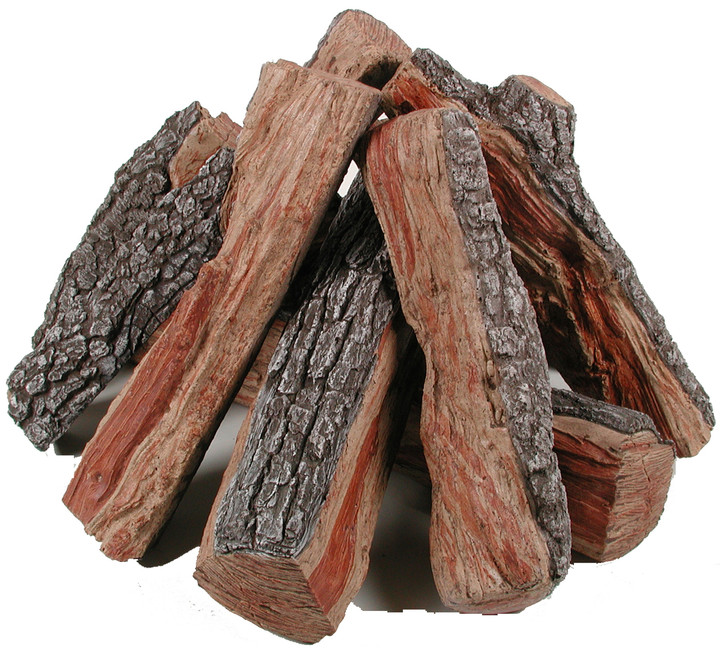 Rasmussen 24" Bark/Split Firepit Logs, Round Stack (FP24B)