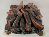 Rasmussen 36" Bark/Split Firepit Logs, Square Stack
