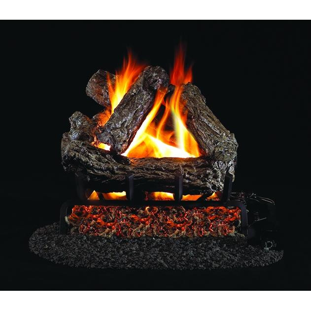 Real Fyre Rustic Oak Vented Gas Log Set G4 Burner, HRG4-16